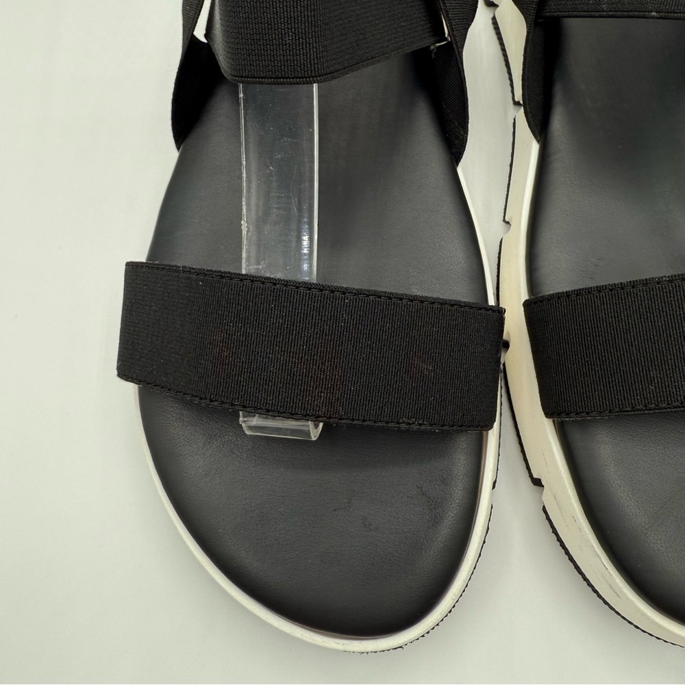 Steve Madden Gavia Elastic Strap Platform Sandals Black/White Women’s 10 - Picture 5 of 12